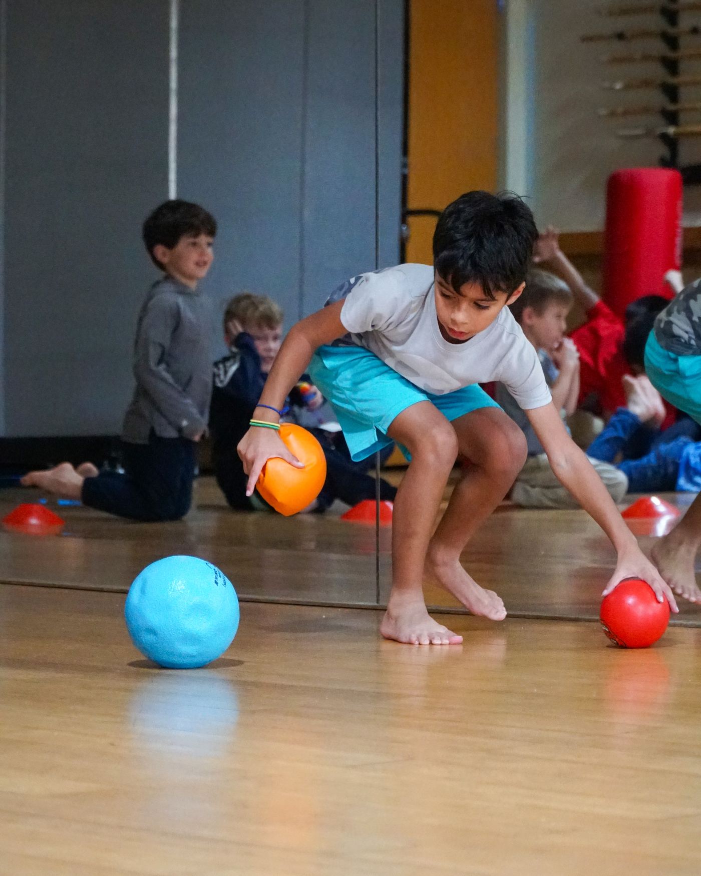 After school students playing dodgeball at Traditional TaeKwon-Do Center