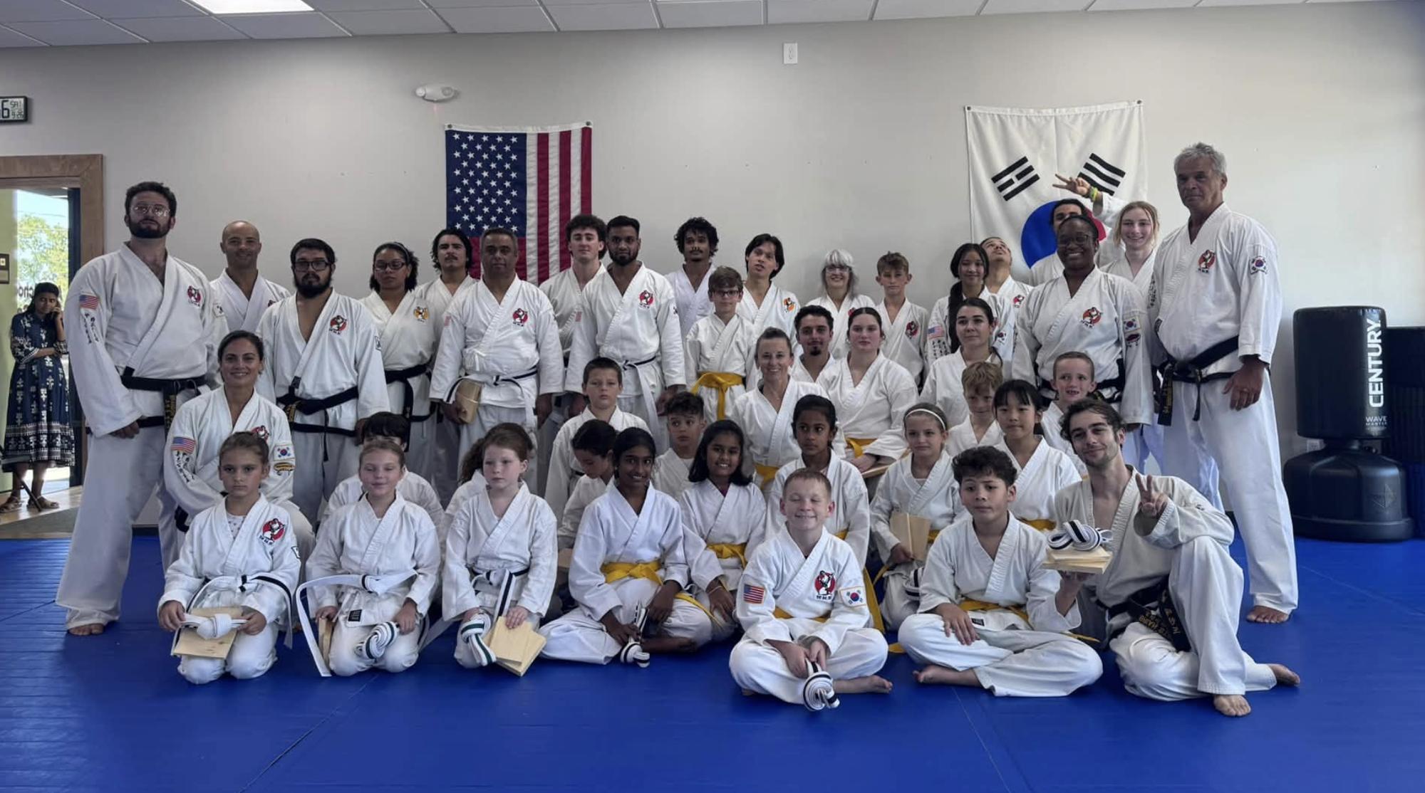 The students and instructors of Traditional TaeKwon-Do Center of South Tampa together in the dojang